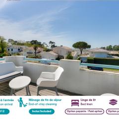 Villa pour 9 sur le Port de Taussat avec piscine