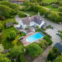 Plas Newydd with Swimming Pool, Fire Pit, and Log Fires