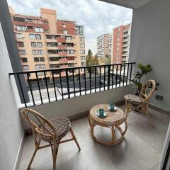 HOM I Nuevo Depto 1D1B Nunoa 2PAX Metro PlazaEgana