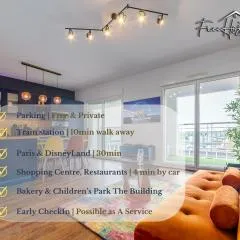 Chic & Cosy - Private Parking - Between Paris & DisneyLand - 5min TrainStation, Big Mall