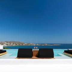 Magnificent Mykonos Villa Villa Rikei 5 Bedrooms Unique Aegean Sea Views Private Infinity Pool Outdoor Jacuzzi Psarou Beach