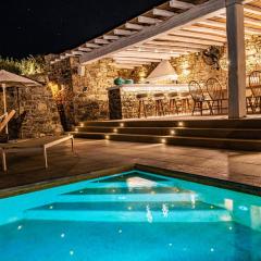 Splendid Mykonos Villa Villa Agape 5 Bedrooms Private Pool With Stunning Sea Views Outdoor Lounge & Dining Area Hot Tub Kalafatis