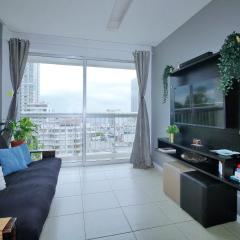 Amplo 2 Quartos com Vista Mar: 300m da Praia Copacabana