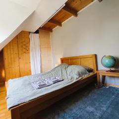 Ruhiges Zimmer mit Blick in den Garten