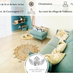 Studio cosy et climatisé au coeur du village