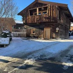 Old barn, hay outside, new inside