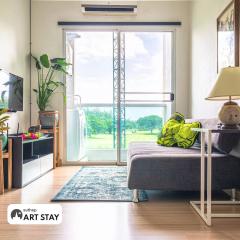 Local Artwork, Golf Course View Balcony