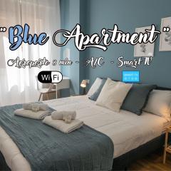 Blue Apartment - Airport 8 min - AC - Smart TV