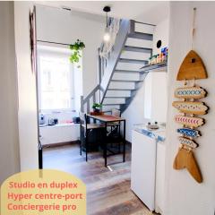 Petit Duplex Lumineux, hyper centre à 2 pas du port, Intendance Luxury Host