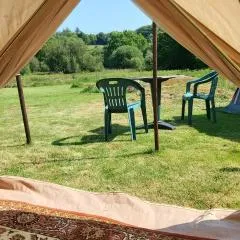 Bell tent one of three to rent fully equipped private equipped kitchen tents too