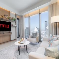 Luxurious 2BD Address Residences Dubai Opera 5-Min Walk to Dubai Mall Next to Burj Khalifa Downtown