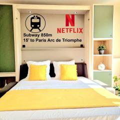 Stylish Stay Near Paris - 850m to Subway RER A - Netflix T1-4P