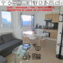 37m2 lumineux face gare SNCF, WIFI et café et thé offerts