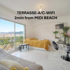 Lumineux Studio TERRASSE, Clémenceau-CANNES CENTRE A0B192