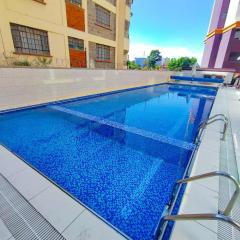beautiful one bedroom apartment with swimming pool fully equipped gym ample parking space and relaxing rooftop with breathtaking views which whispers comfort and luxury