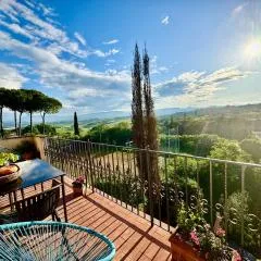 Magical villa, breathtaking views, large private garden and olive grove - in a cool village on the Umbria Tuscany Border