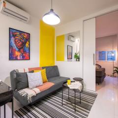 Quarto e sala no posto 6, 2 minutos a pé da praia