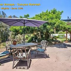Canyon View 2BR Near Beach Balcony Retreat w Parking