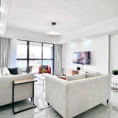 metro living retreat three bedroom apartment with swimming pool, fully equipped gym, ample parking space, and proximity to major shopping malls