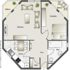 Ferienwohnung Residenz Rosengrund E15