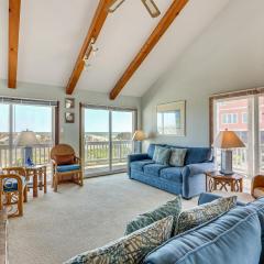 Deck and View Oceanfront Oasis in Oak Island!