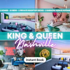 King & Queen 2 Homes - 24 Beds City Views