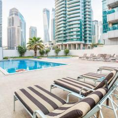 Central 1BR in Marina with Private Terrace & Pool