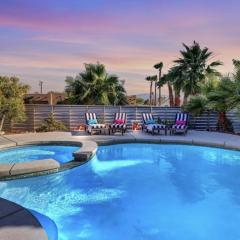 Dive into Desert Wonderland Pool, Spa, Fire Pit