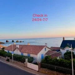 Superbe duplex accès et vue mer, garage, linge fourni