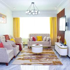 elegant executive fully furnished two bedroom apartment with ample parking space swimming pool fully equipped gym children playing ground and amazing city views