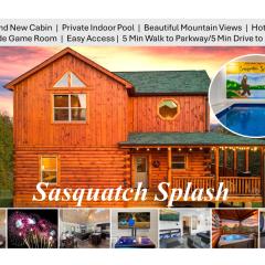 Sasquatch Splash Premier Private Pool Cabin with Hot Tub, Mtn Views, Arcade Games, Excellent Location