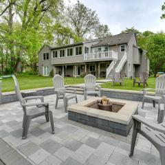 Game Room and Fire Pit Canal-Front Commerce Home