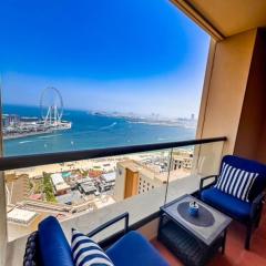 Panoramic sea view, Dubai Eye, Mins to JBR beach, 8ppl