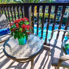 1 BR Top Floor - private balcony & views 5304