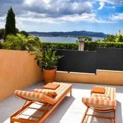 A 5 min à pied de la plage et 10 min du port, T2 vue mer avec vaste terrasse et parking privé - prestations haut de gamme