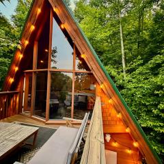 Charming A-Frame Cabin w Hot Tub & Mountain Views