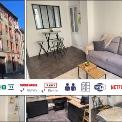 Studio cosy TV Netflix Proche Stade de France