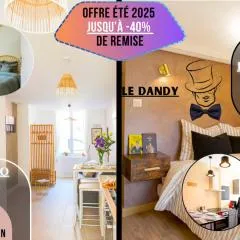Idéal PRO & Couple - 2 Logements Thème Boho Chic RDC & Dandy 1er étage - Quartier Calme - Jardin - WIFI HD - Smart TV - Parking Gratuit - Proche Centre & Transports - Ask Home