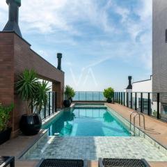201- Apart com vista ao mar e piscina em Bombas