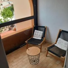 T2 cabine Port-Leucate 4 personnes balcon climatisation parking