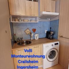 Voll eingerichtete 1,5 Zi, Wohnung UG Crailsheim