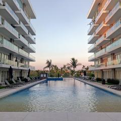 Refugio marino, alberca y playa
