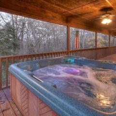 Annies Mountain Mist Hot tub gas fireplace cozy king beds