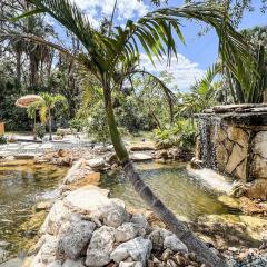 Tropical Home with Waterfall, HotTub & Fenced Yard for Pets