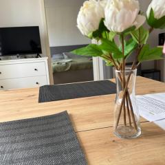 Zentrales Apartment mit Netflix, Kaffee & Parkplätzen