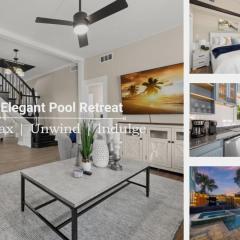Elegant Pool Retreat with Firepit