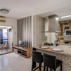 Flat c/ Limpeza Diária | Piscina e Praia - DL1804