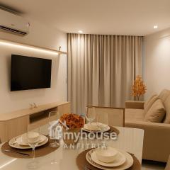 Apto 1 Quarto + Sala para 4 Pessoas – Piscina, Jacuzzi, e Acesso à Praia