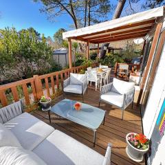 Sous les pins du Bassin - Mobile Home avec jardin
