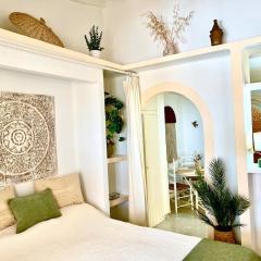 mediterranean studio with sun terrace and sea view